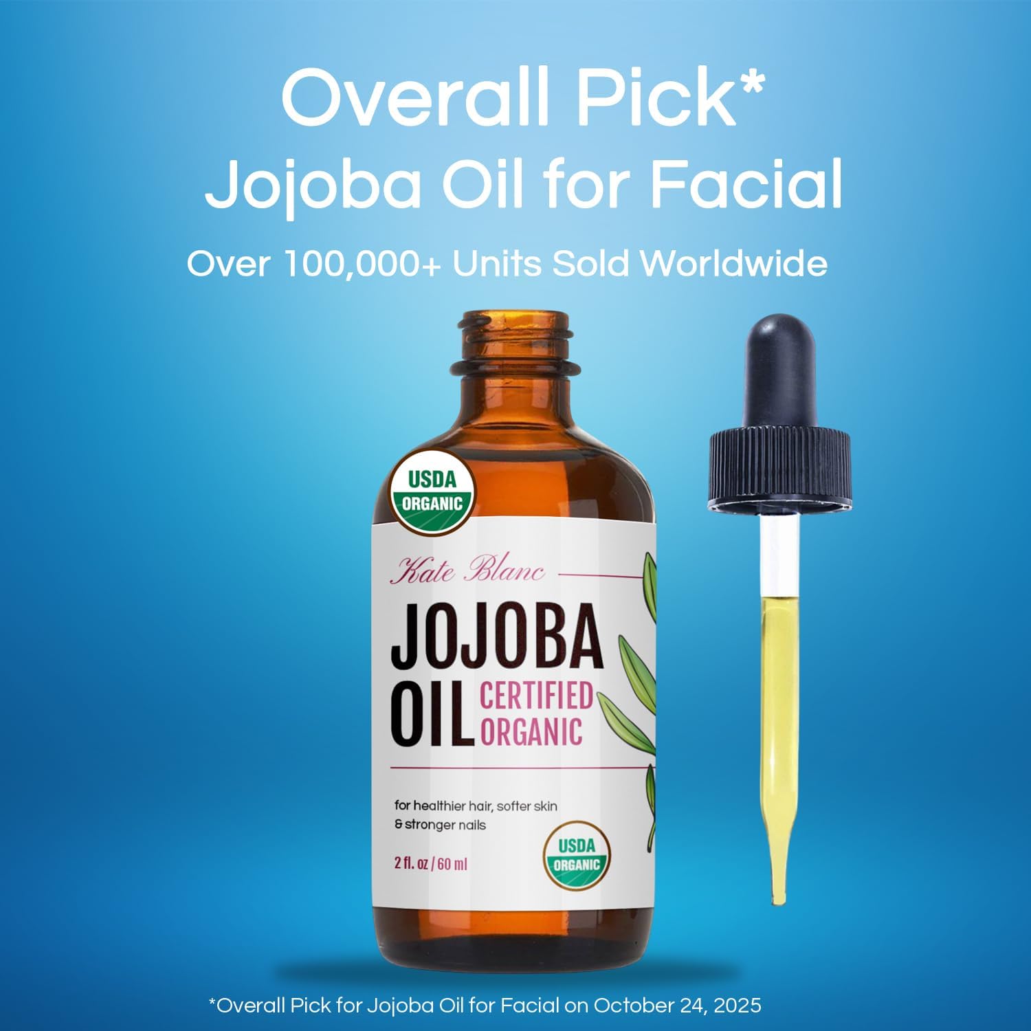 Kate Blanc Cosmetics aceite de jojoba textura ligera para piel suave y flexible