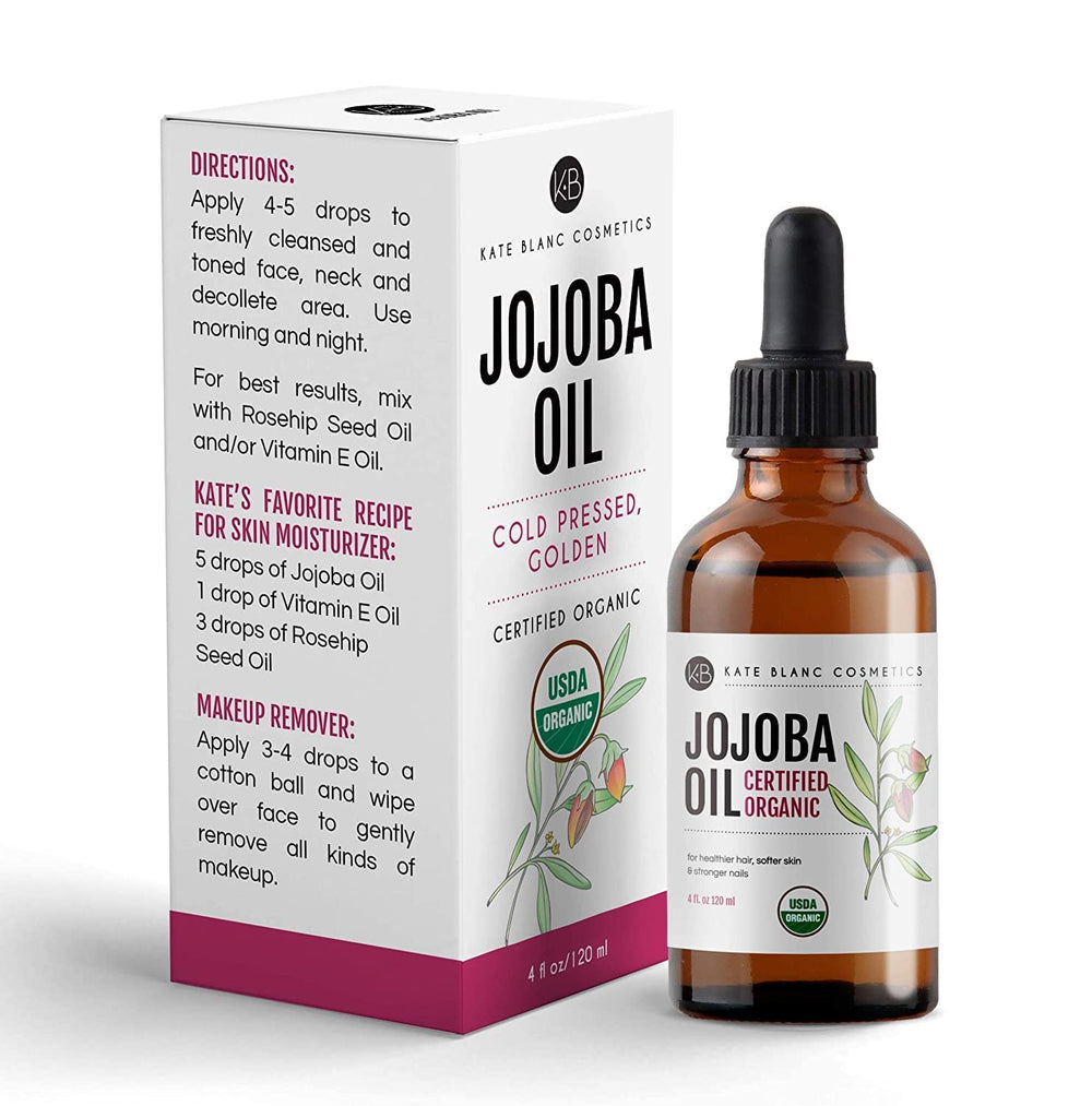 Kate Blanc Cosmetics aceite de jojoba uso multiuso para cuerpo y rostro