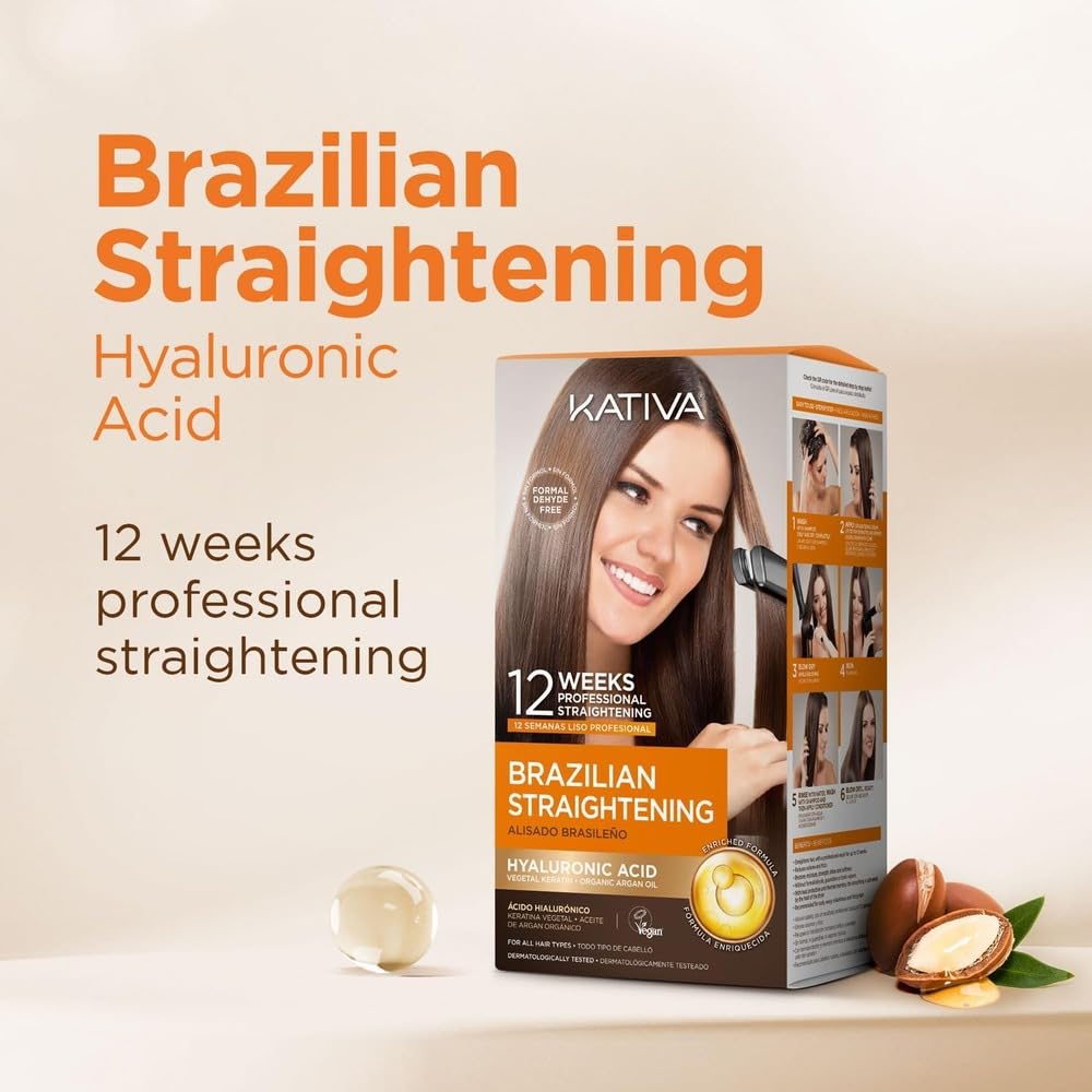 Botella de aceite de argán orgánico Kativa, nutrición para el cabello.