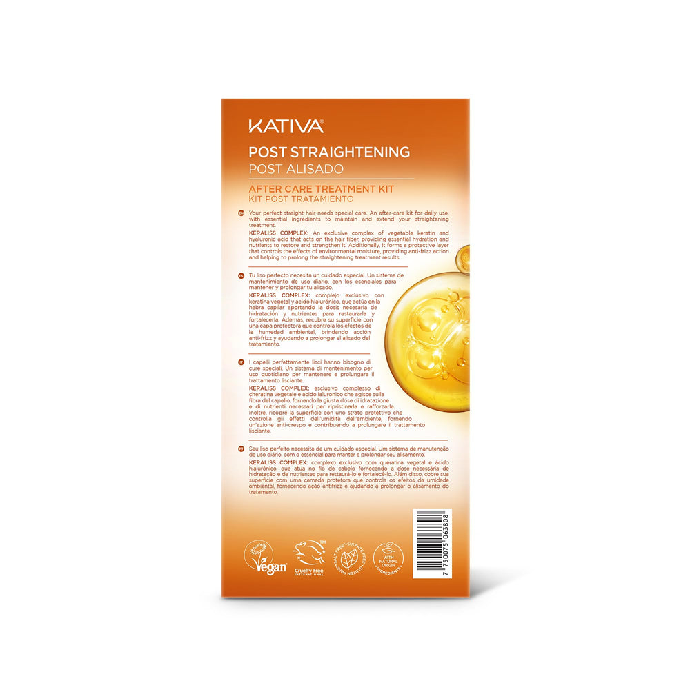 Kativa cabello liso tras el alisado con textura sedosa