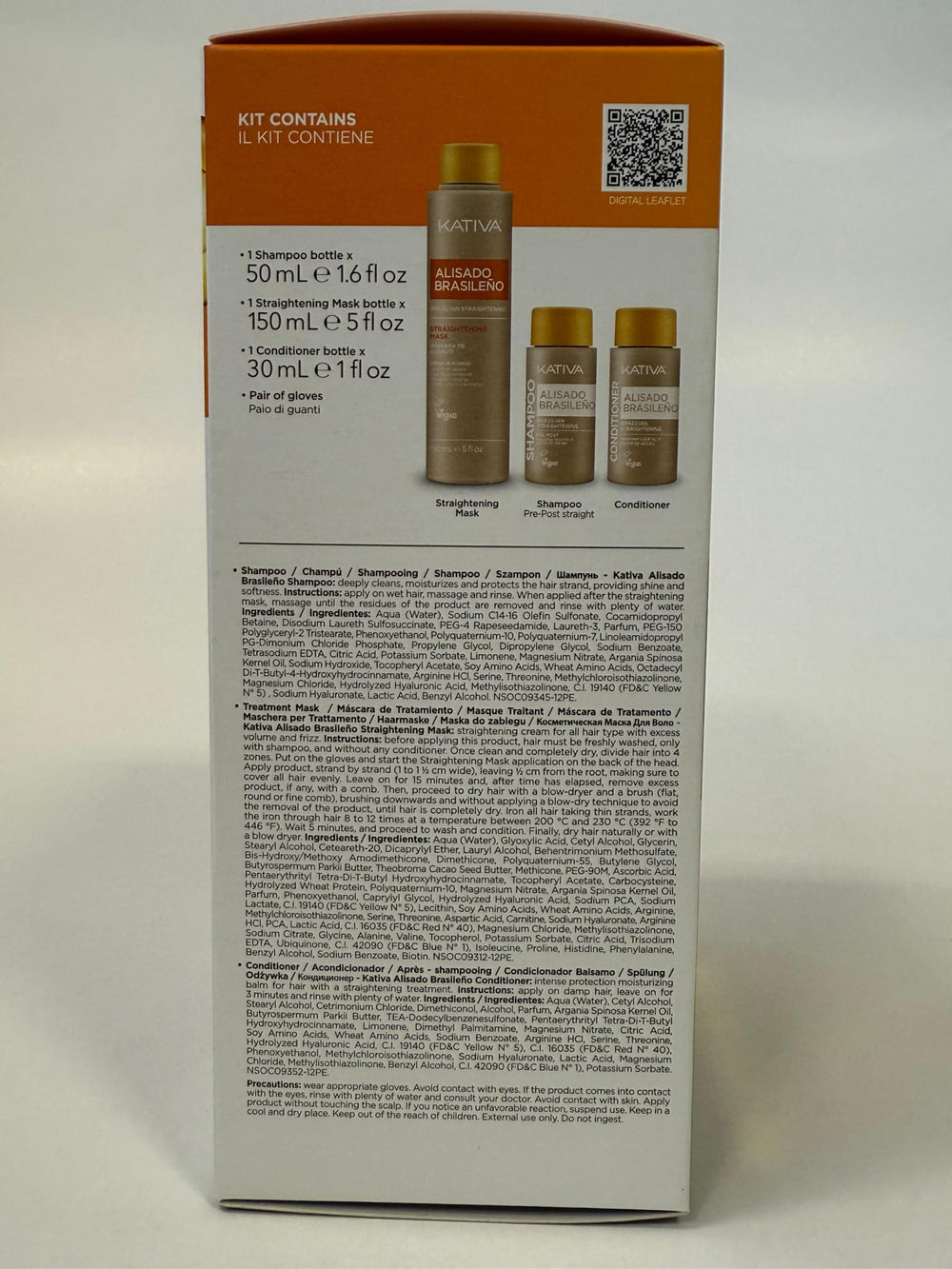 KATIVA control de frizz y humedad, champú diario para cabello disciplinado.