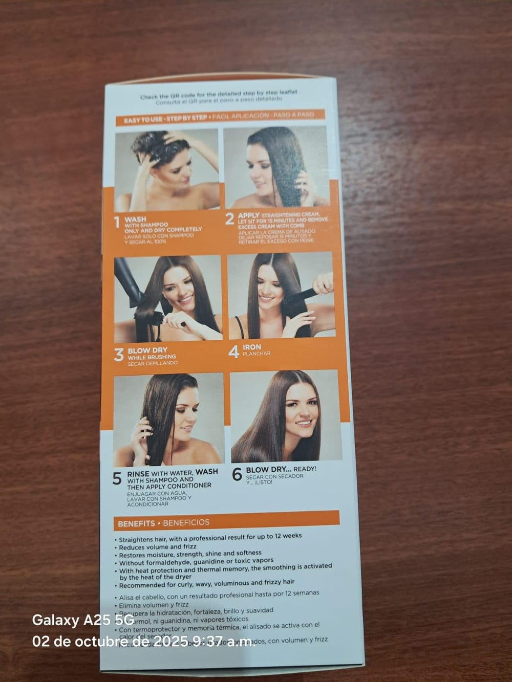 Keratina vegetal y aminoácidos de Kativa, fortalecen el cabello suavemente.