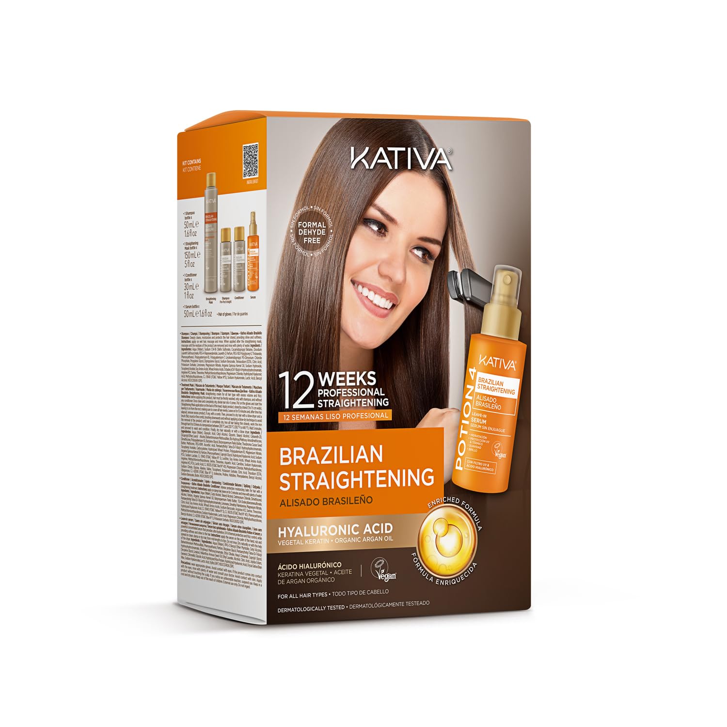 KATIVA masque-lissage pot: maîtrise les frisottis, douceur des cheveux.
