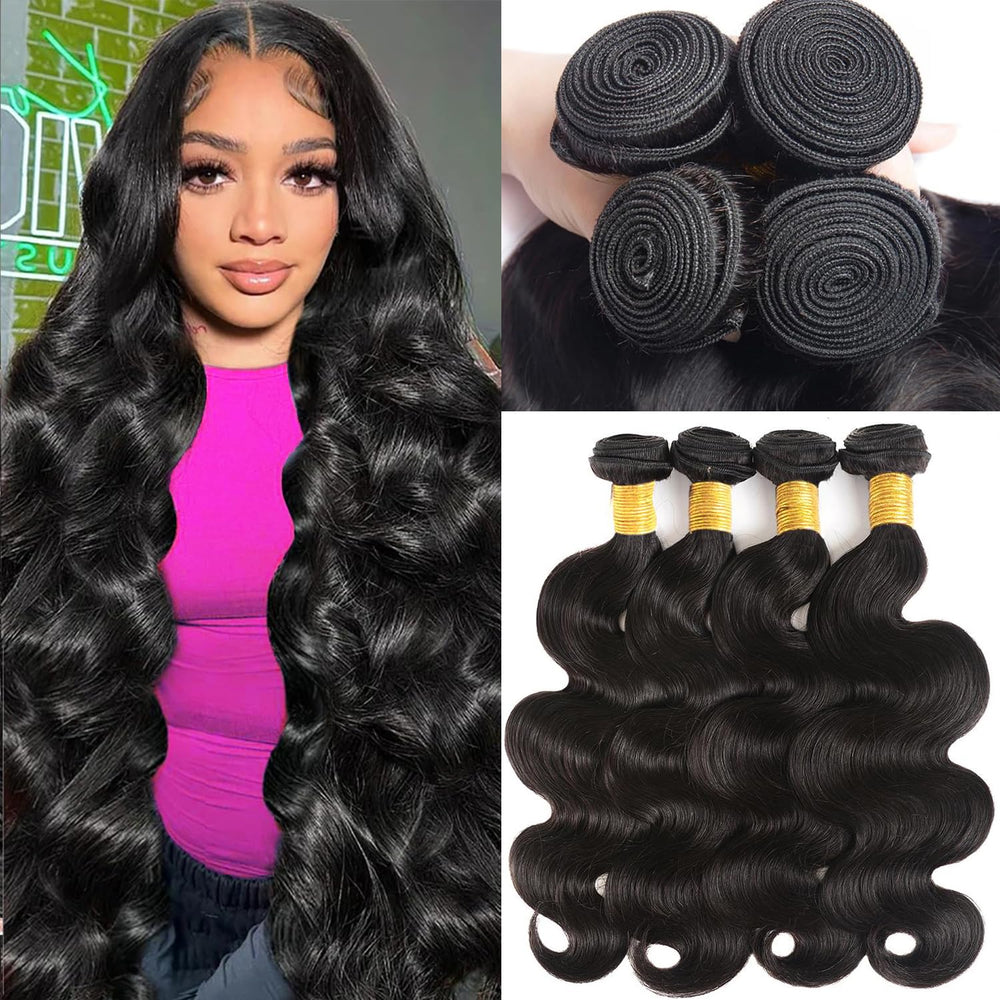 Katspon mechas de cabello humano, onda corporal 20 pulgadas, se mezcla con facilidad