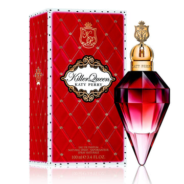 Katy Perry Killer Queen, botella fragancia elegante, ideal para noches memorables.