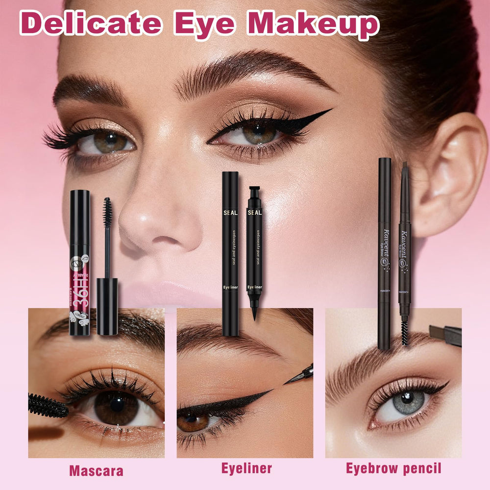 KAVCENT cejas eyeliner lapiz definición precisa para miradas expresivas