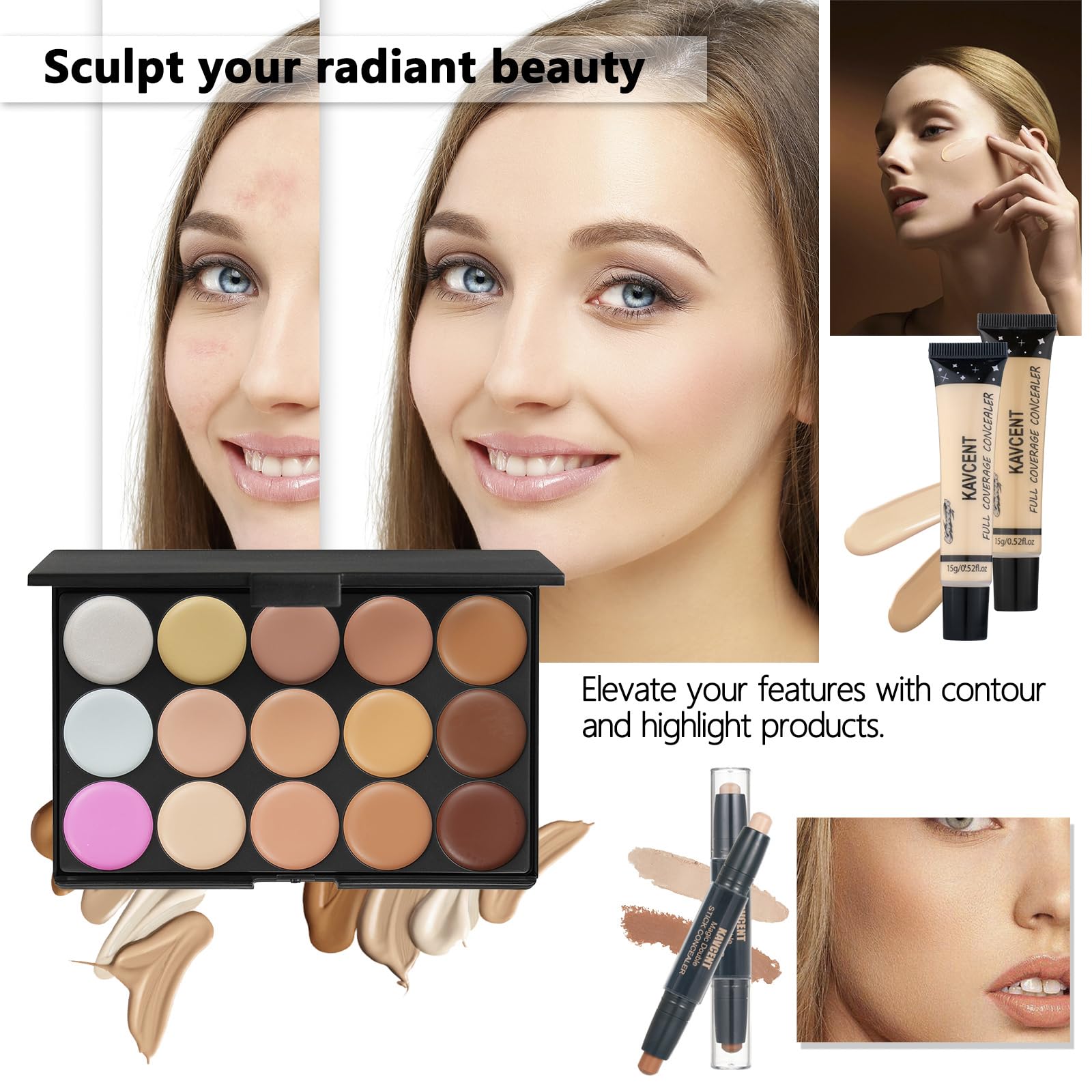 kavcent conjunto regalo maquillaje para adolescentes: ideal para cumpleaños y Navidad
