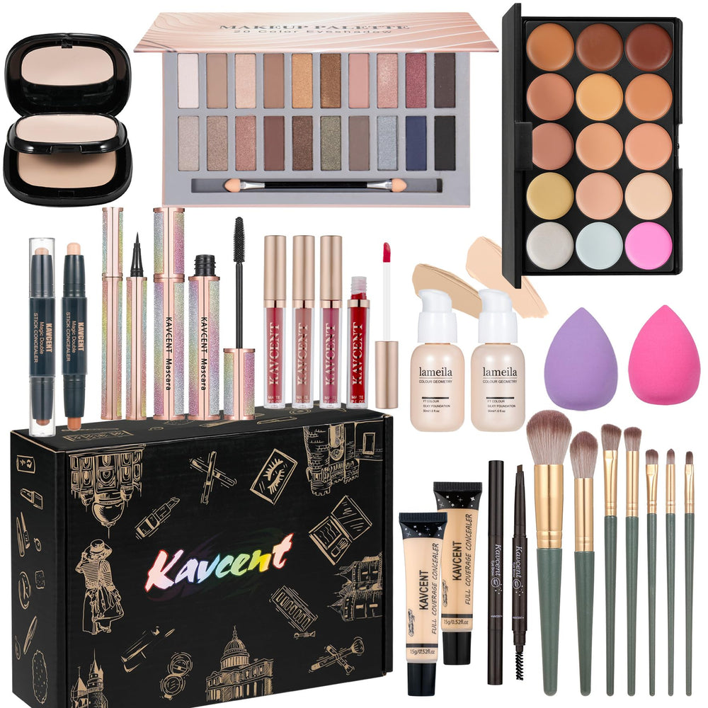 KAVCENT kit maquillaje 20 sombras paleta para crear looks variados todo el día