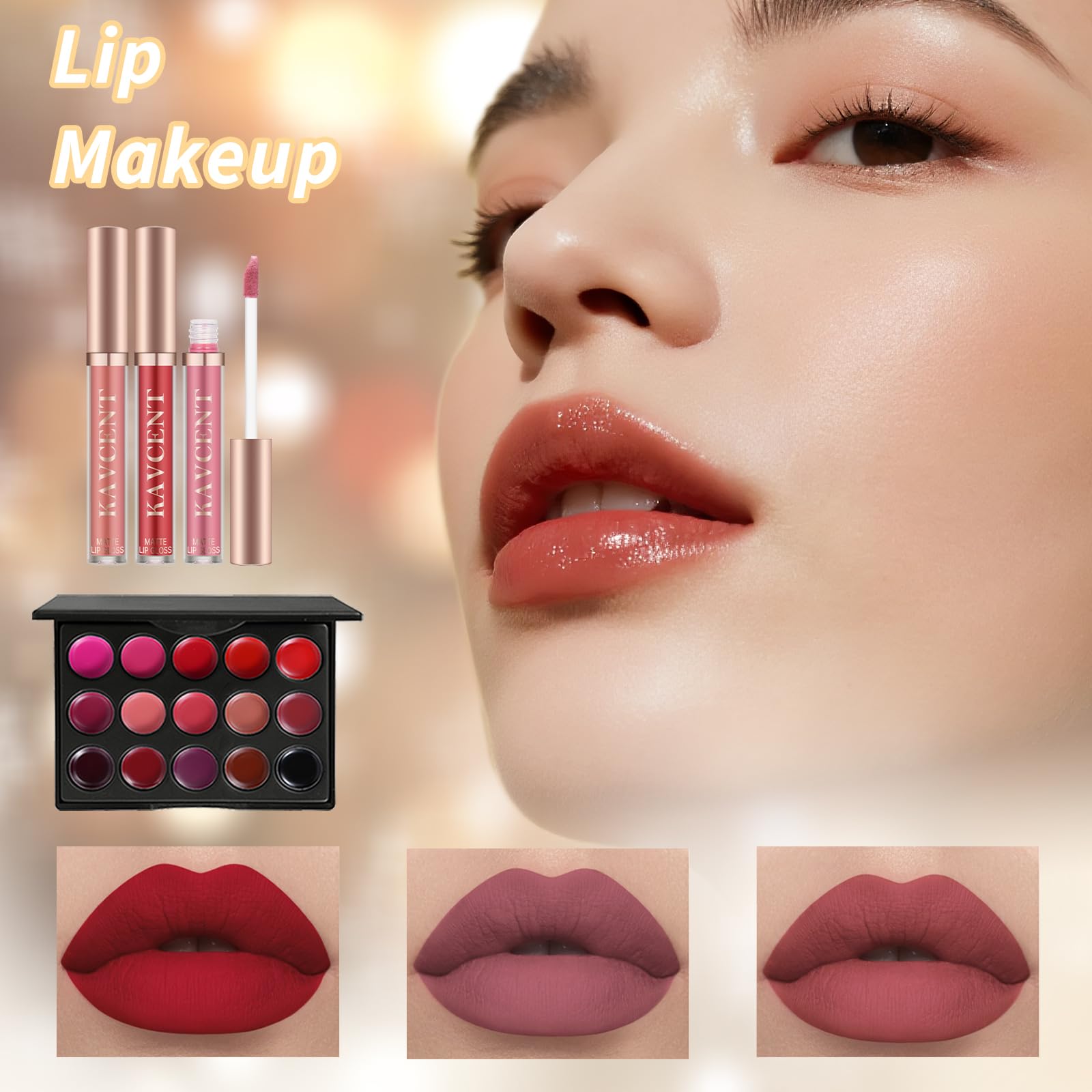 KAVCENT paleta labiales tonos nude y vibrantes