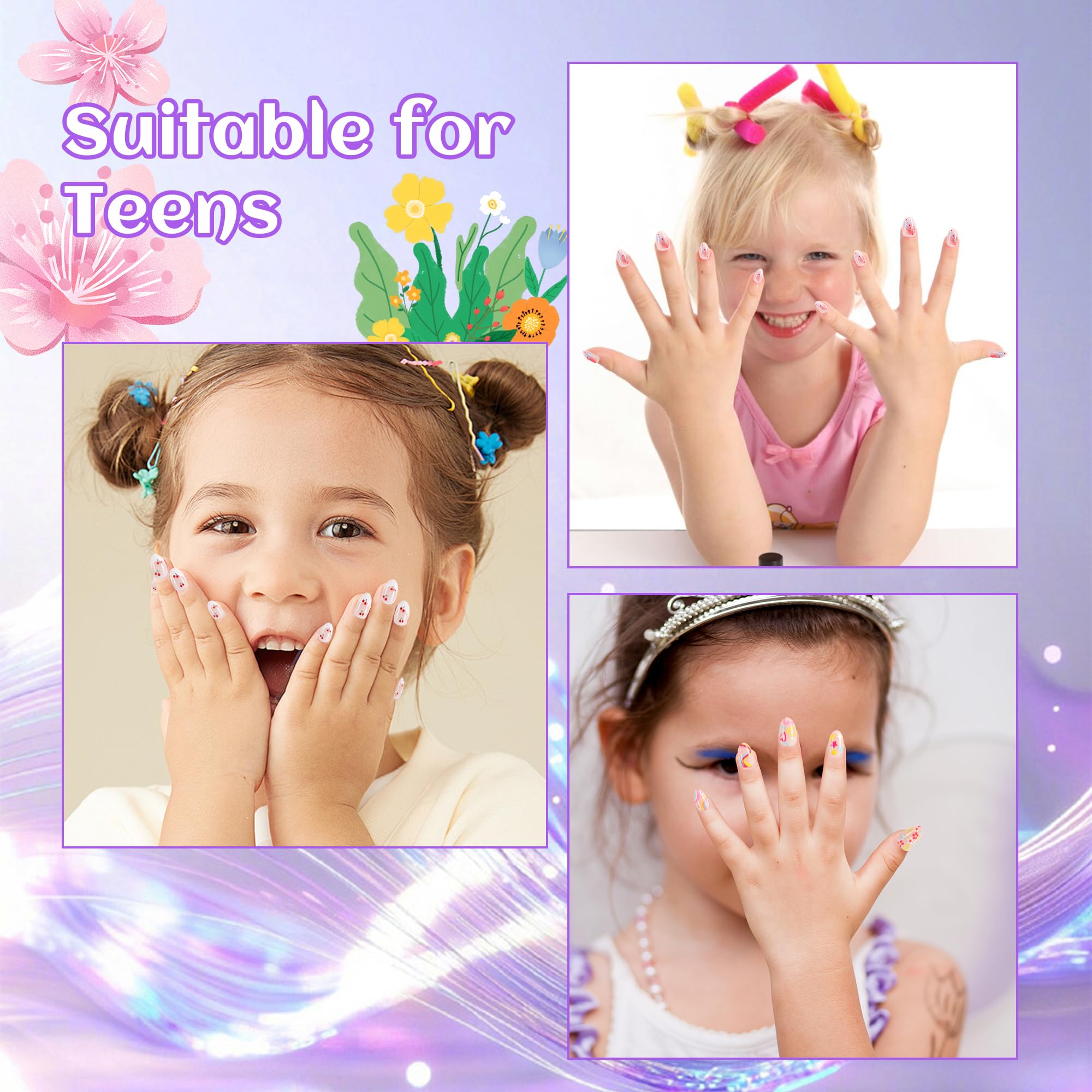 Kawyehu diseños divertidos para niñas, estilo encantador en cada uña.