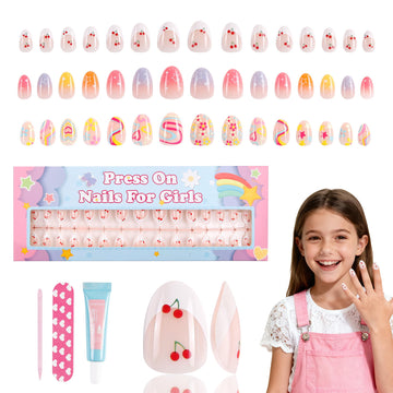 Kawyehu uñas postizas para niñas en 3 estilos divertidos para fiestas.