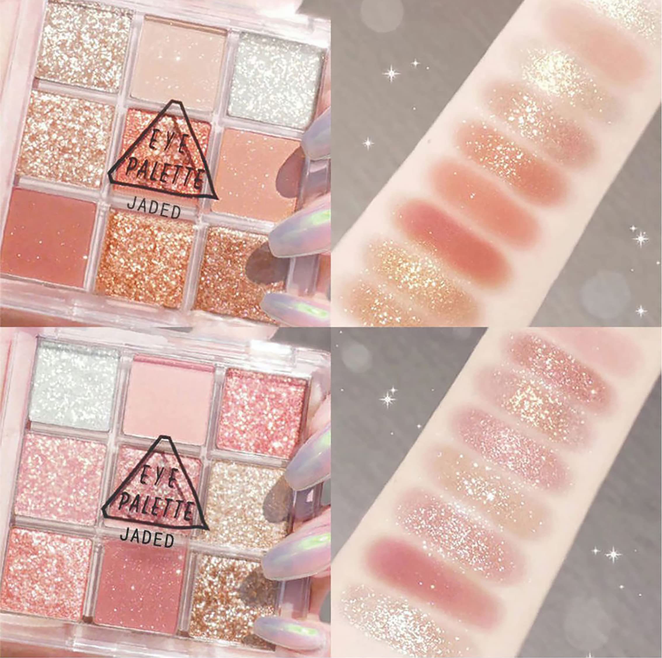 Kayswang paleta sombras aplicación suave con poco polvo para difuminar