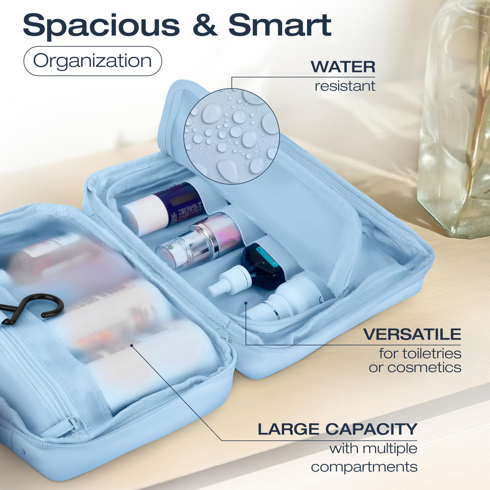 KAZAY pouch desprendible con aprobación TSA para mayor comodidad.