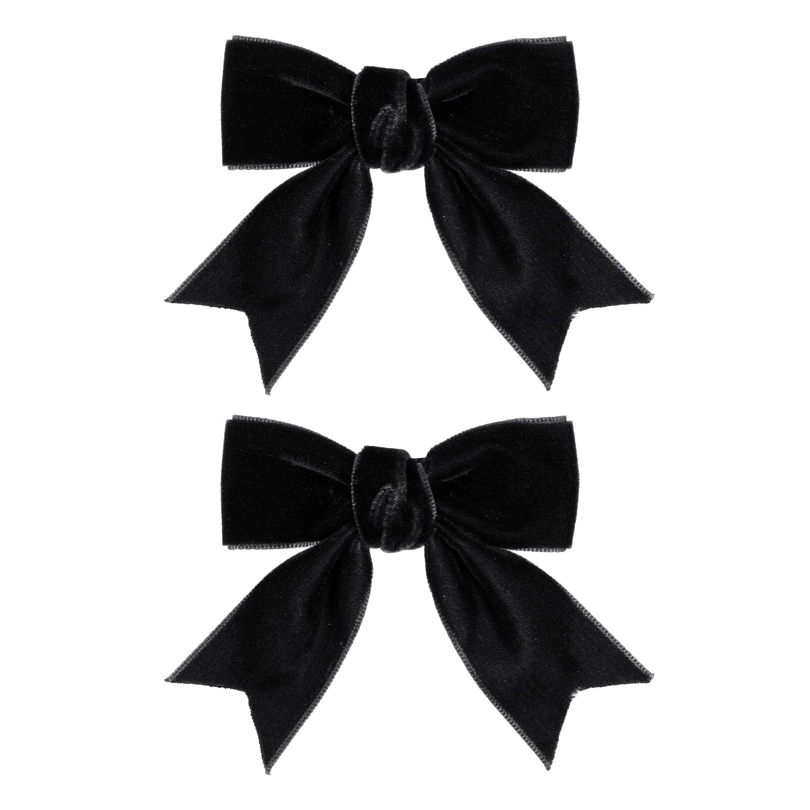 Lazo KCHIES negro con clip mordaza, ideal para coletas y peinados