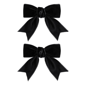 Lazo KCHIES negro con clip mordaza, ideal para coletas y peinados