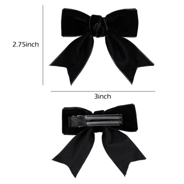 Lazo elegante KCHIES de terciopelo negro para escolares