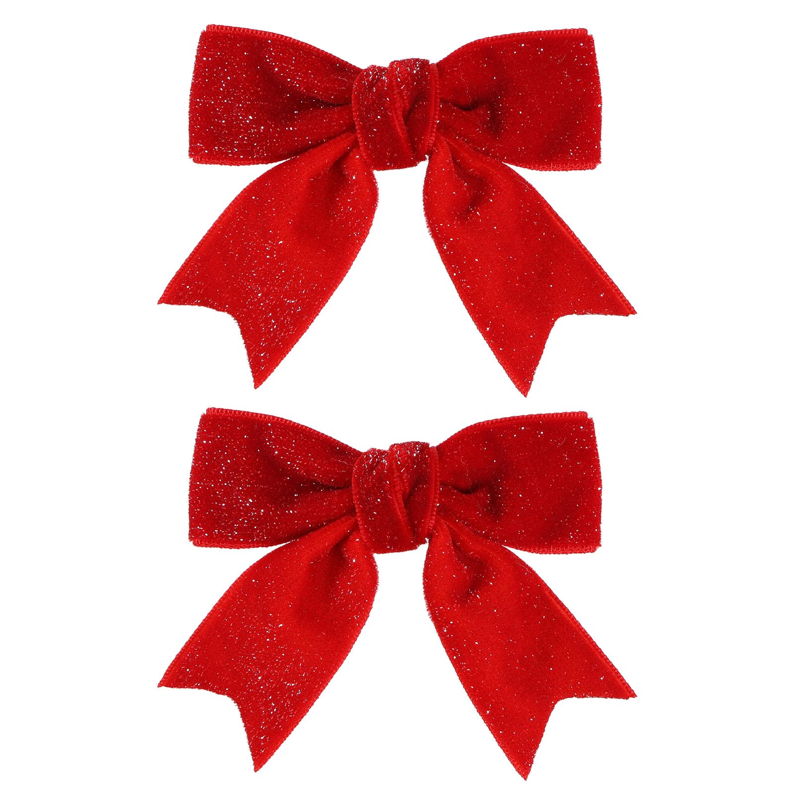 KCHIES lazo de terciopelo rojo brillante con pinza para peinados diarios
