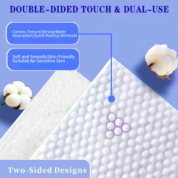 KeeiZoes toalla doble cara facial, lado liso y texturizado para limpieza eficaz.