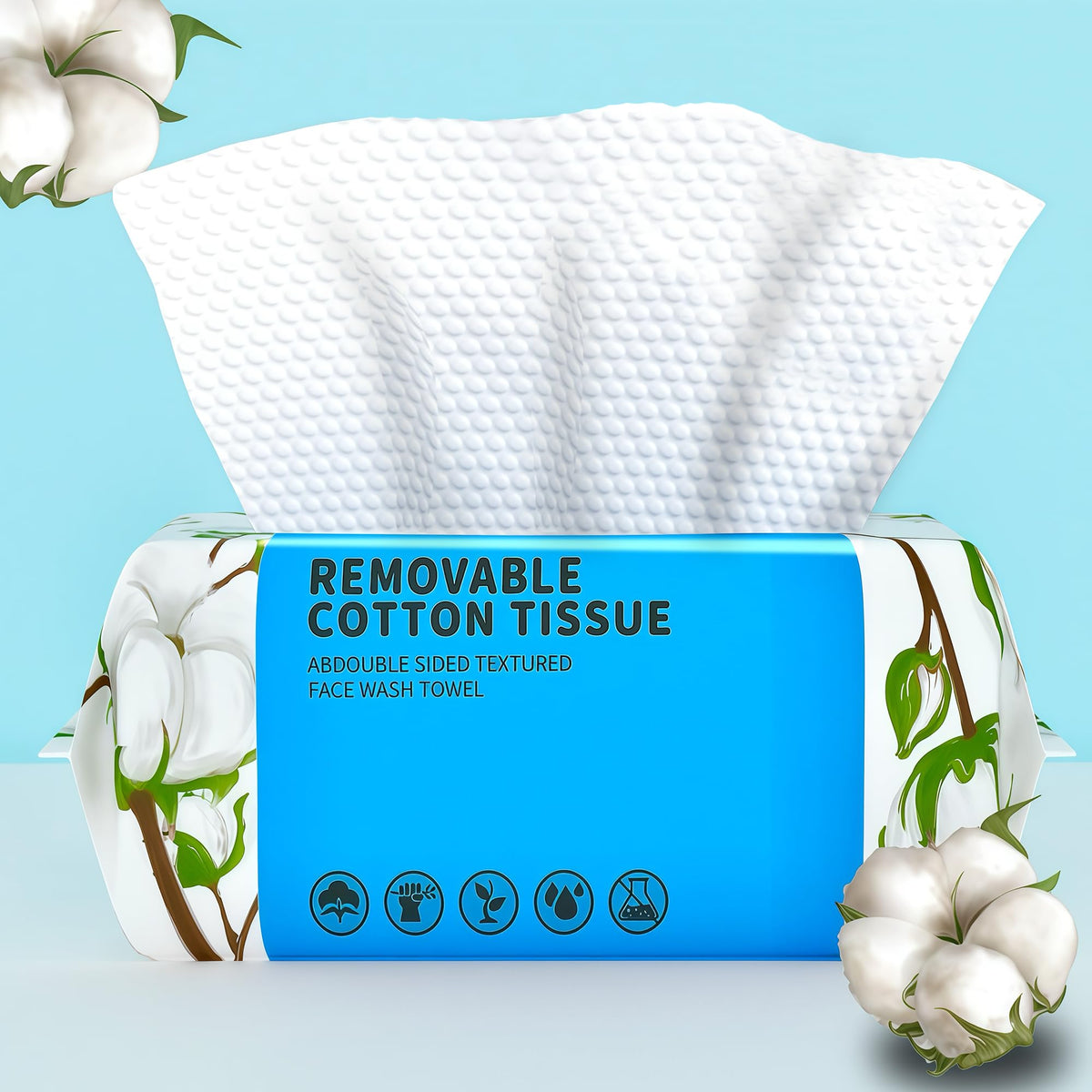 KeeiZoes toallas faciales desechables 100 unidades en paquete suave y absorbente.
