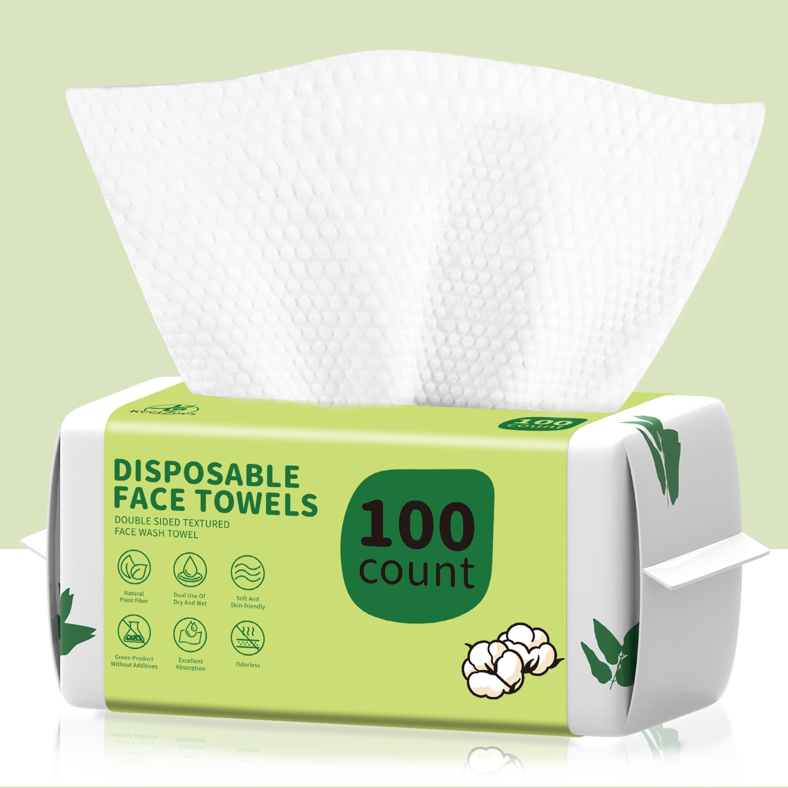 KeeiZoes toallas faciales desechables 100 uds suaves y absorbentes para piel sensible