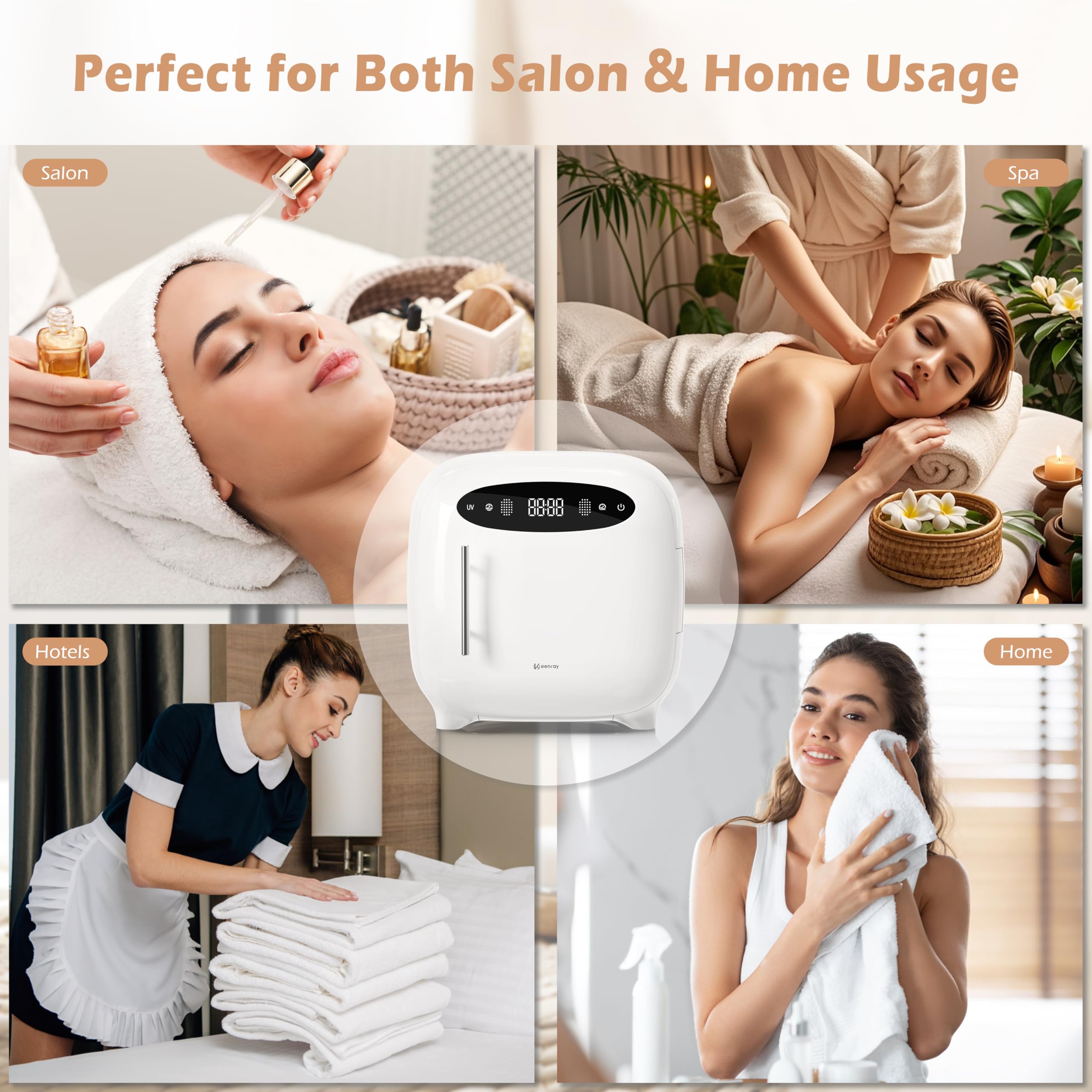 Keenray calentador de toallas 13L escena spa profesional para salones