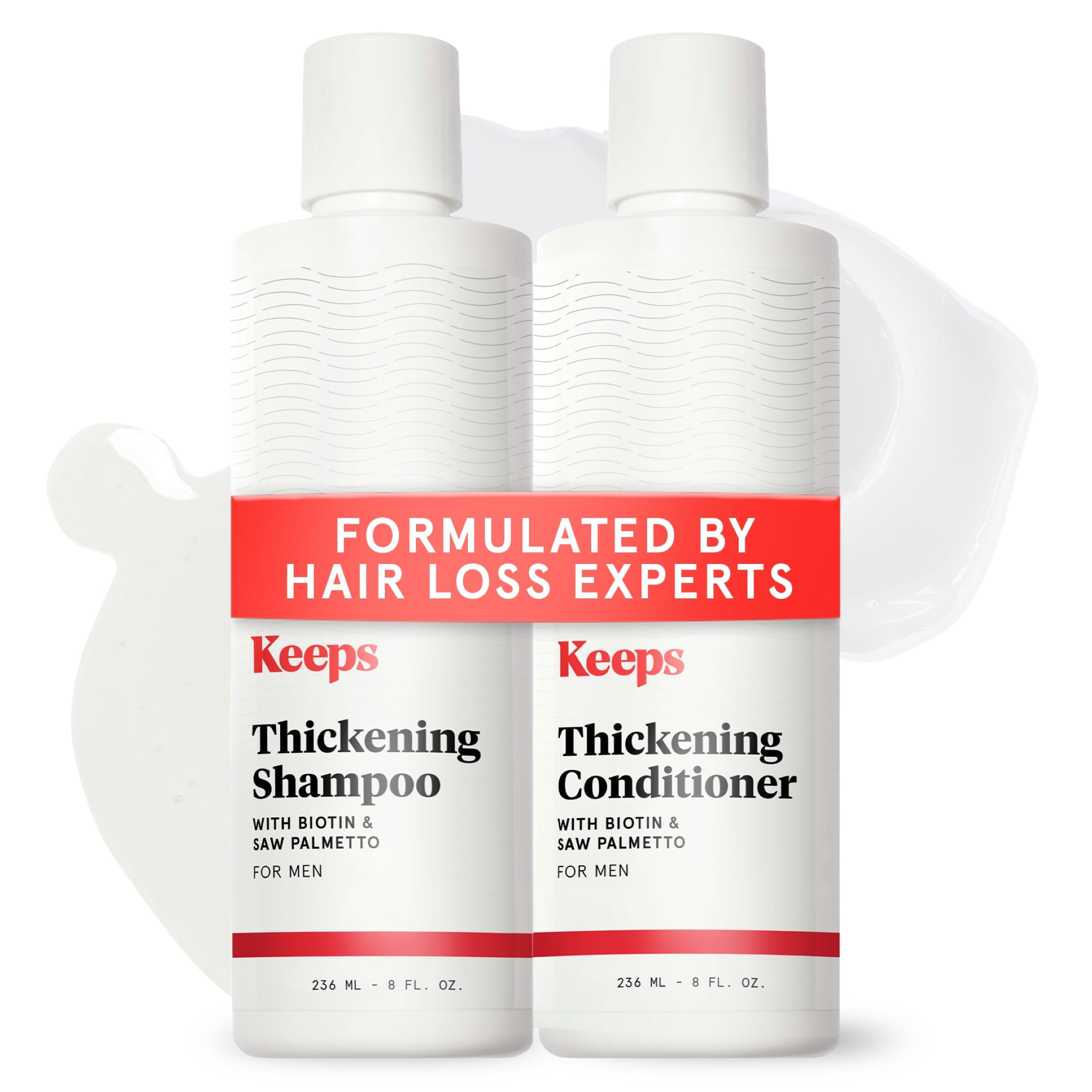 Keeps champú: botella de champú con biotina para cabello más lleno