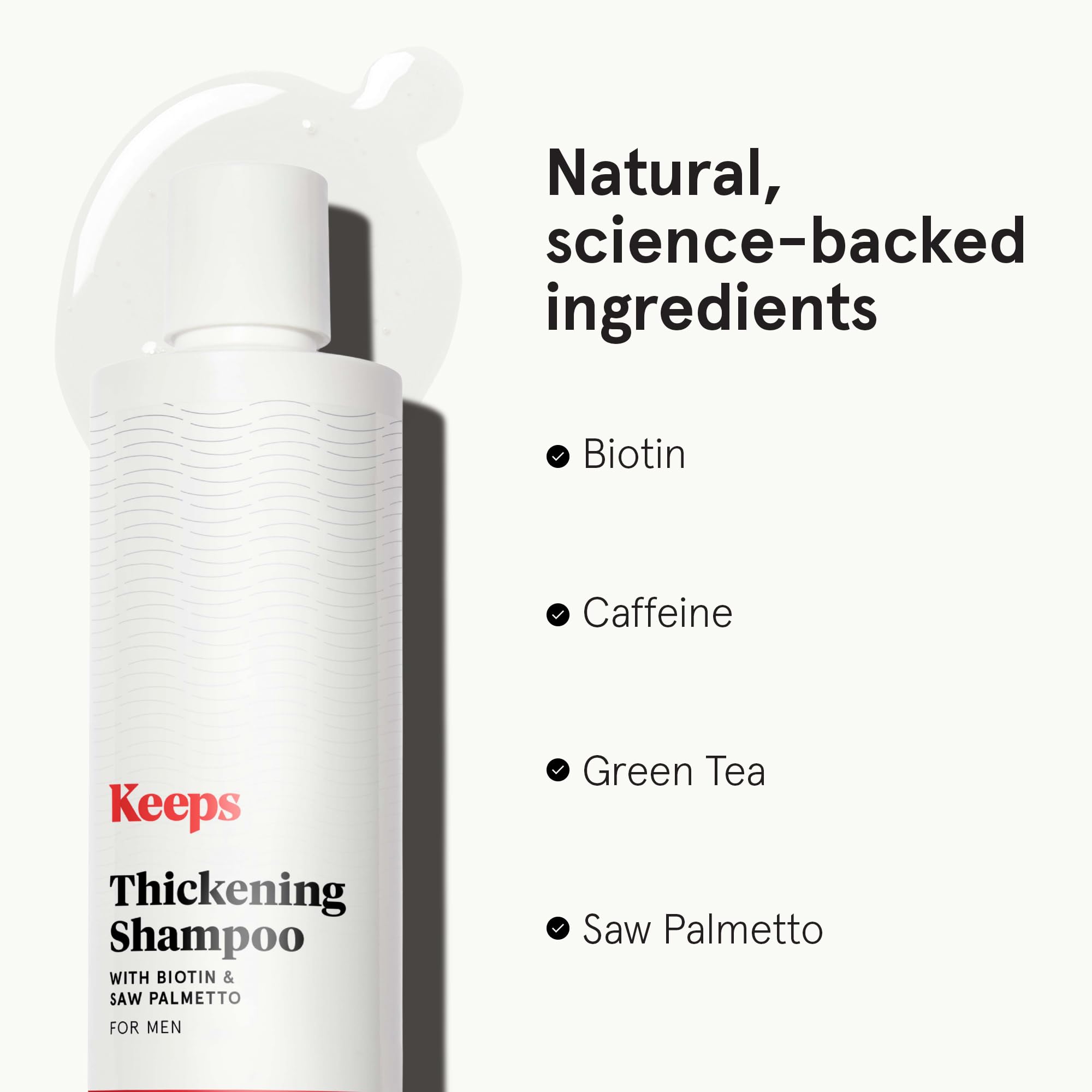 Keeps Shampoing Sans Parabènes, formule douce et hypoirritante.