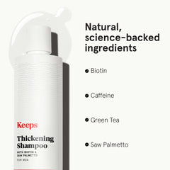 Keeps Shampoing Sans Parabènes, formule douce et hypoirritante.