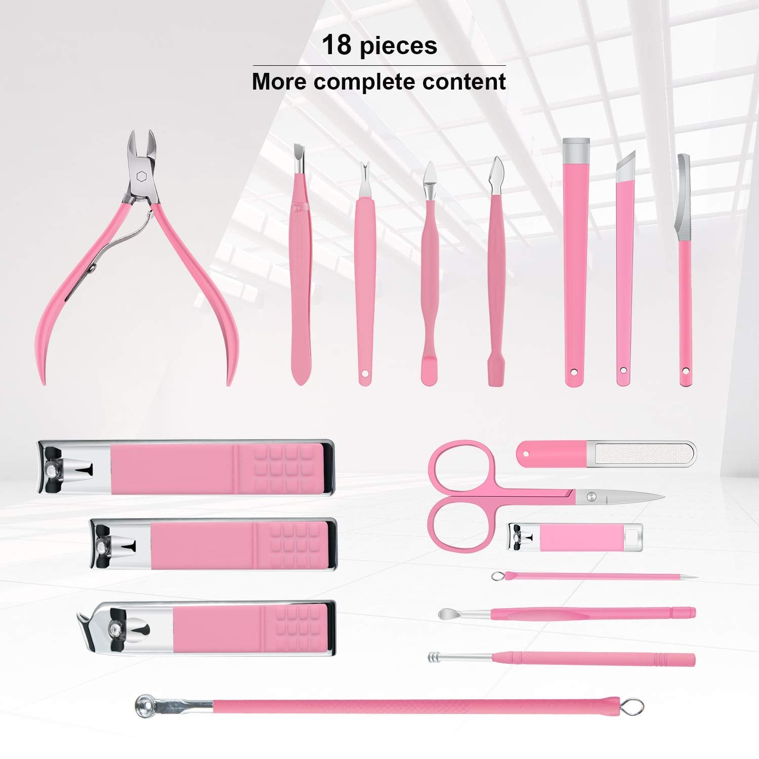 Cuchara espiral para oreja Keiby Citom rosa; limpieza delicada.