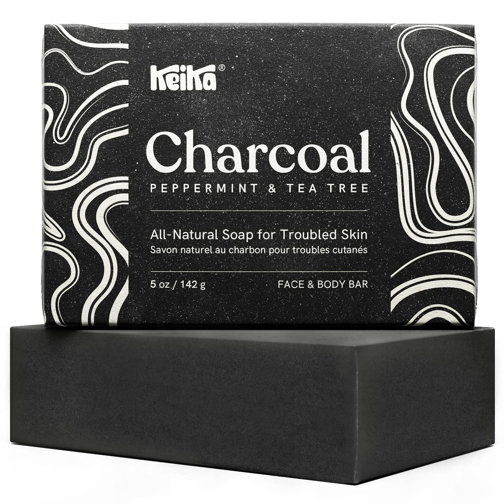 Keika barra carbón activo, limpieza profunda para piel grasa.