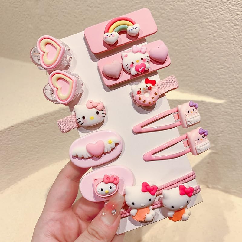 KELBBO clips gatitos kawaii en rosa para peinados fáciles y duraderos.