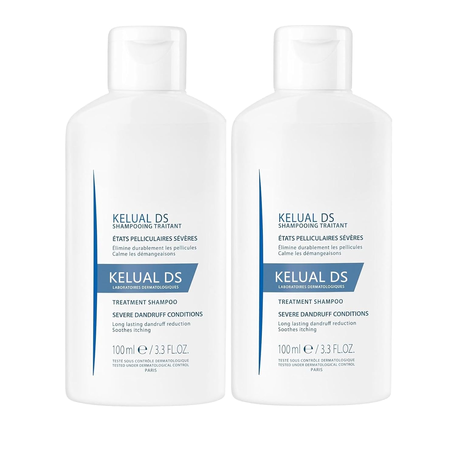 KELUAL DS Anticaspa botella, cuidado del cuero cabelludo con tratamiento prolongado.
