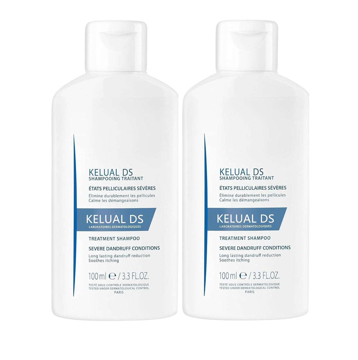 KELUAL DS Anticaspa botella, cuidado del cuero cabelludo con tratamiento prolongado.
