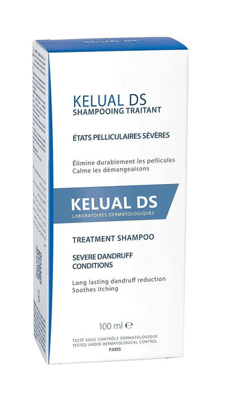 KELUAL DS shampoo anti-caspa en bote ofrece limpieza focal para el cuero cabelludo