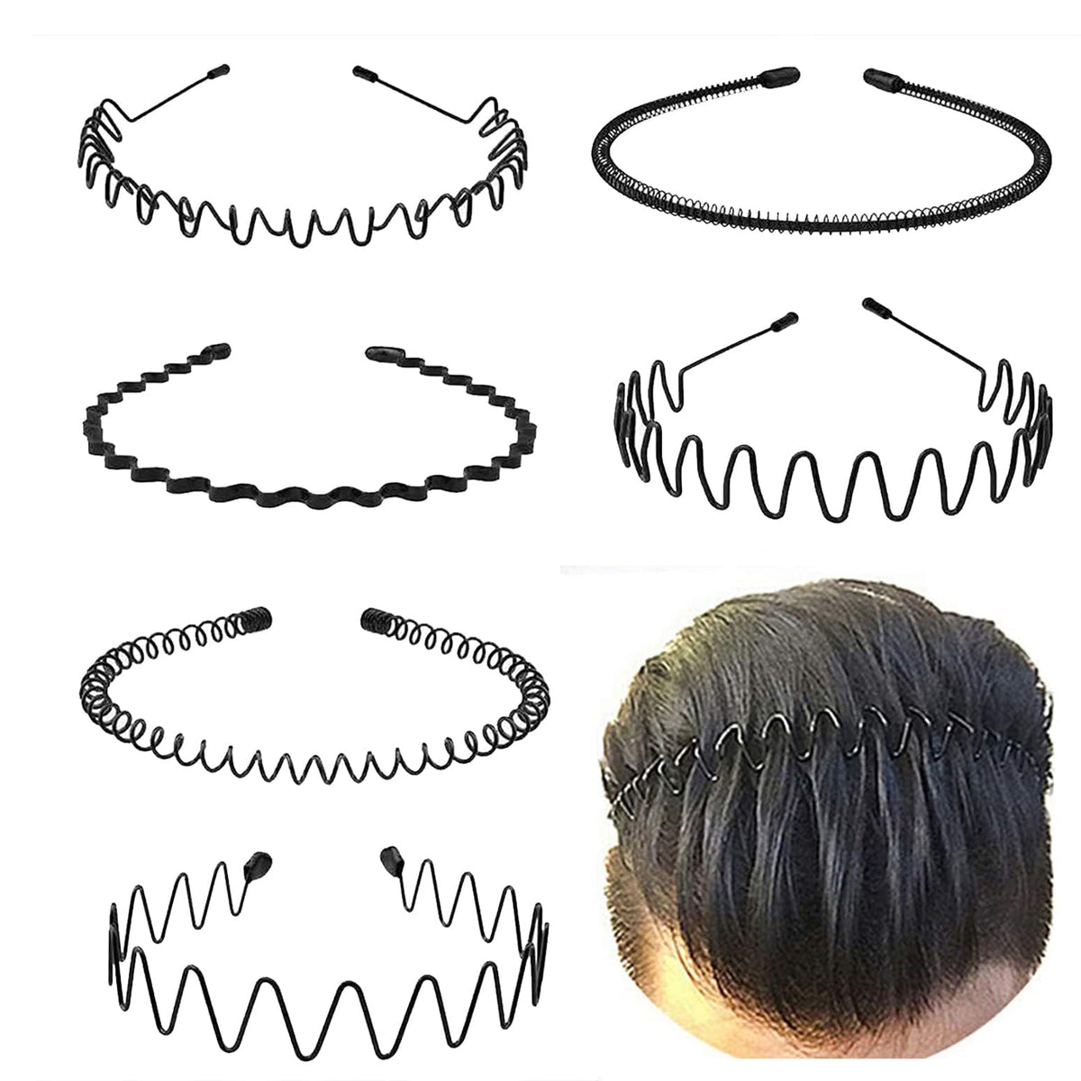 KELUBATU bandas metálicas para cabello: seis unidades para uso diario.