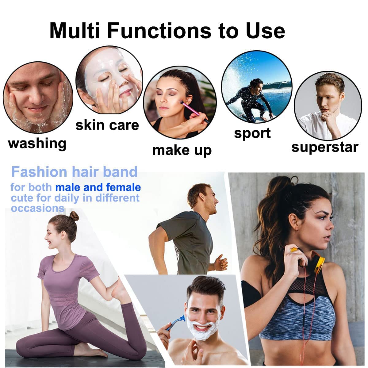 KELUBATU cintas de cabello metálicas, fáciles de combinar con atuendos diarios.