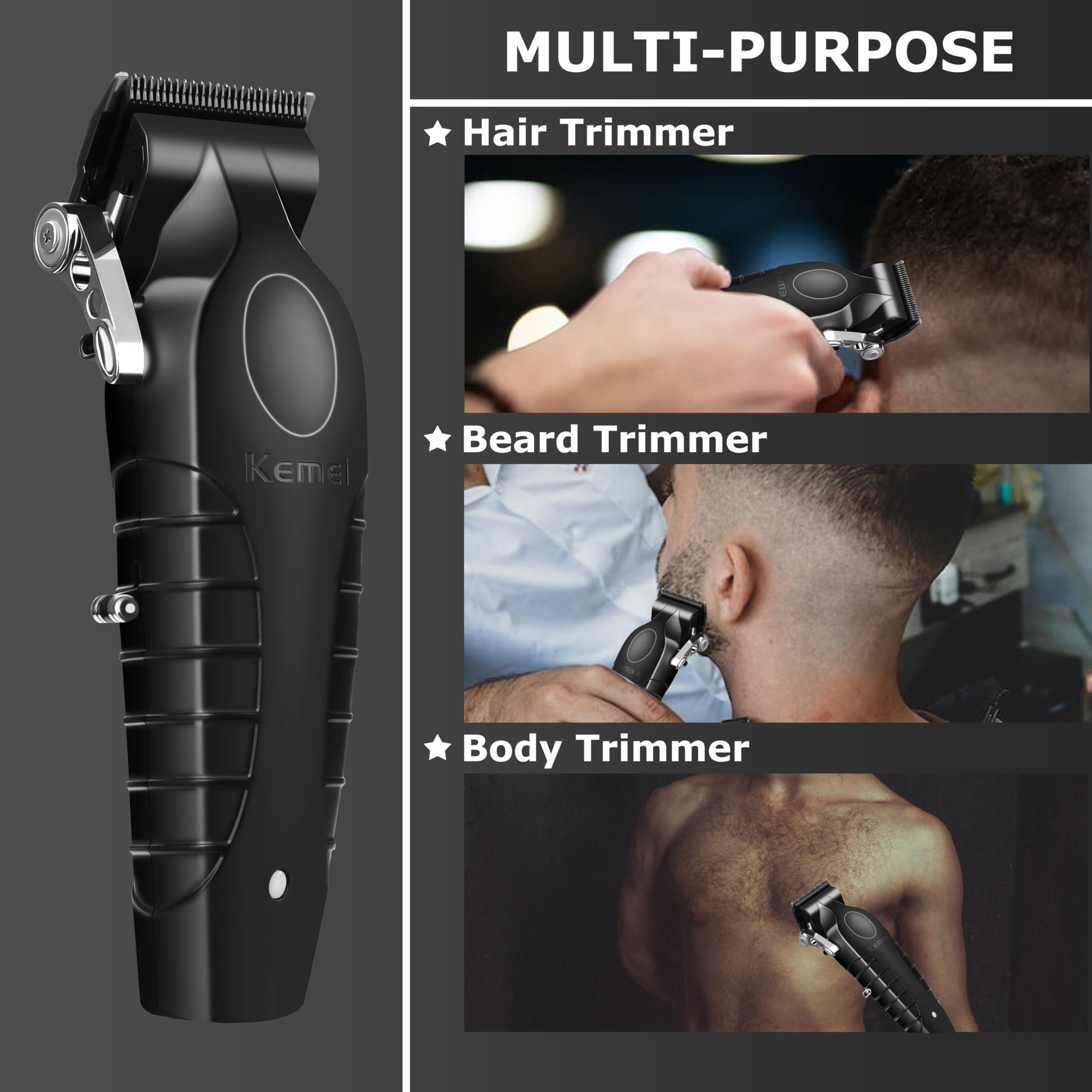 KEMEI 2296 diseño ergonómico para agarre cómodo