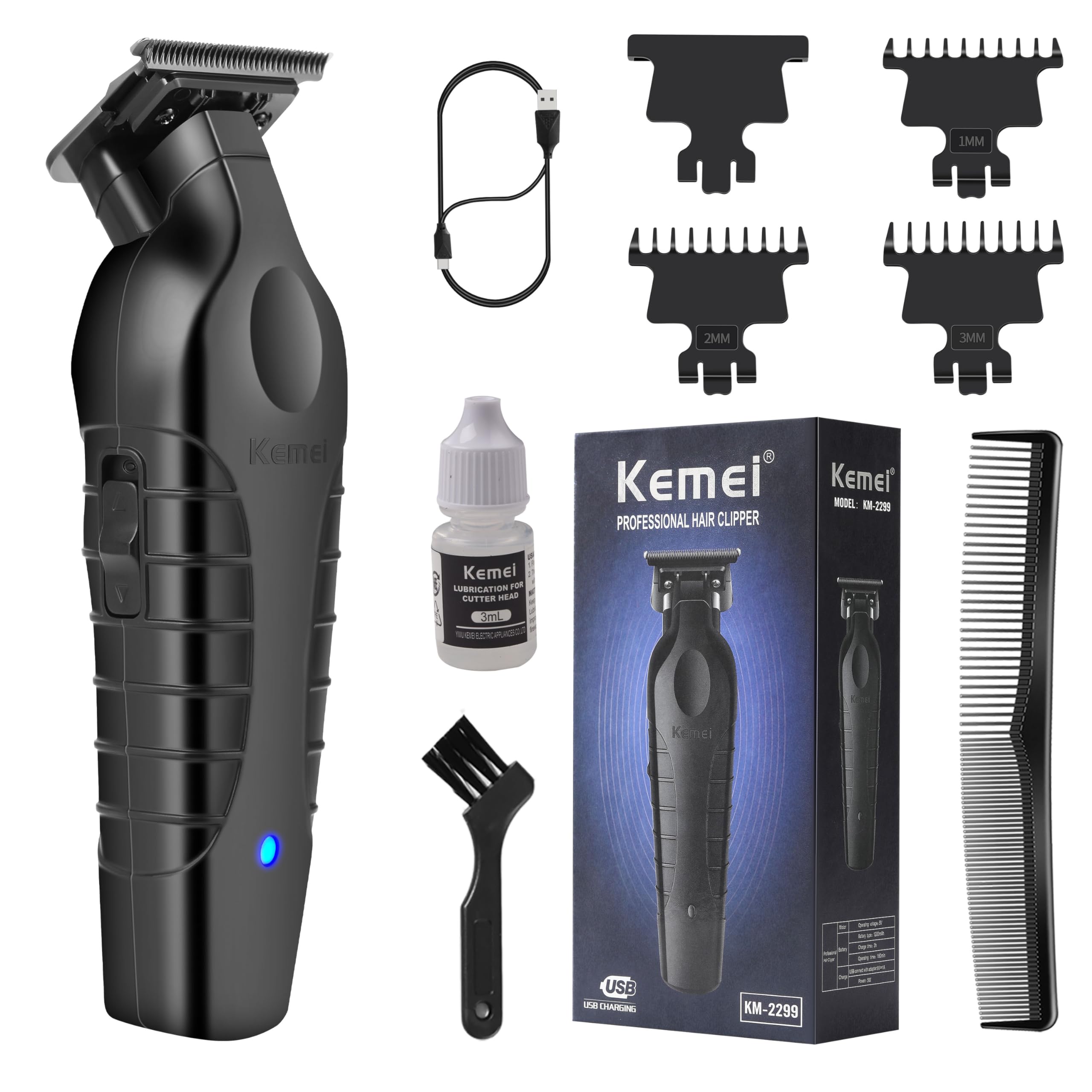KEMEI 2299 recortadora con hoja en T para cortes precisos en casa.