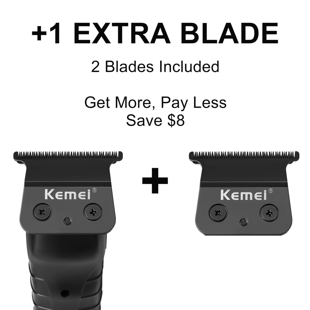 Uso en barba y contornos con KEMEI 2299 para líneas definidas.