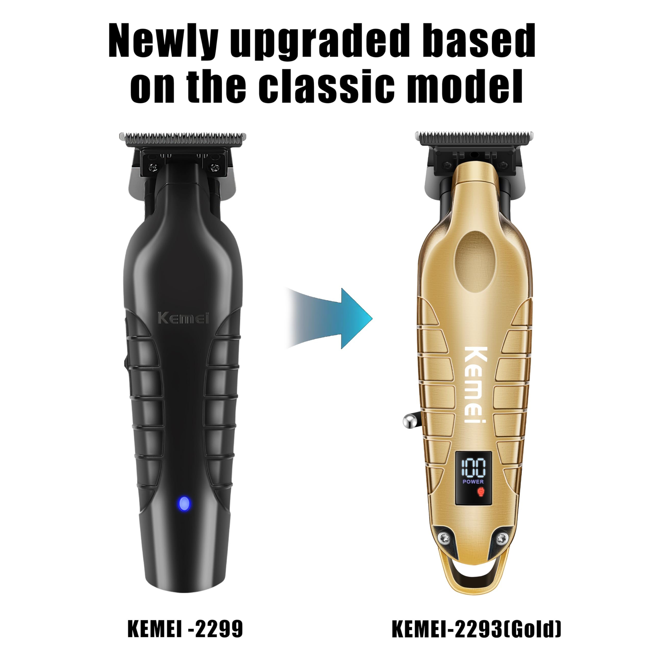 KEMEI 2293: carga USB y mantenimiento sencillo.