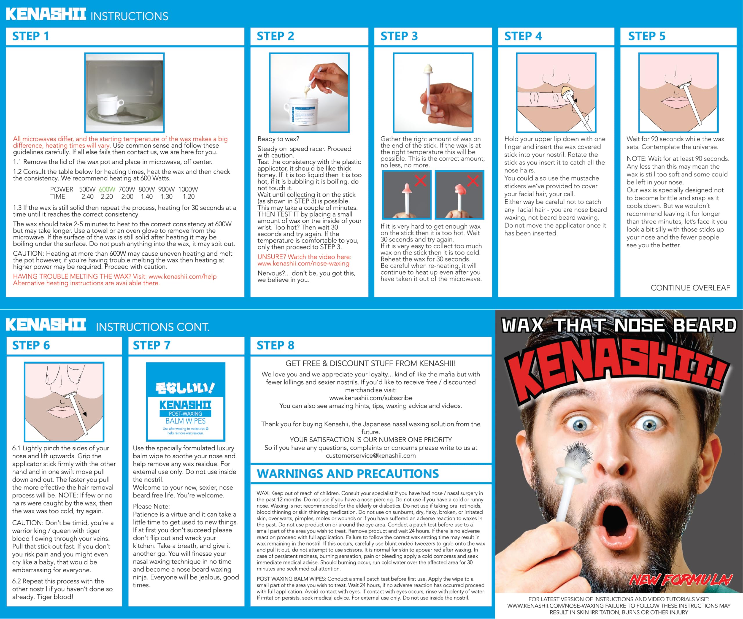 KENASHII cera-nasal-suave-100g: fórmula hipoalergénica para uso cómodo