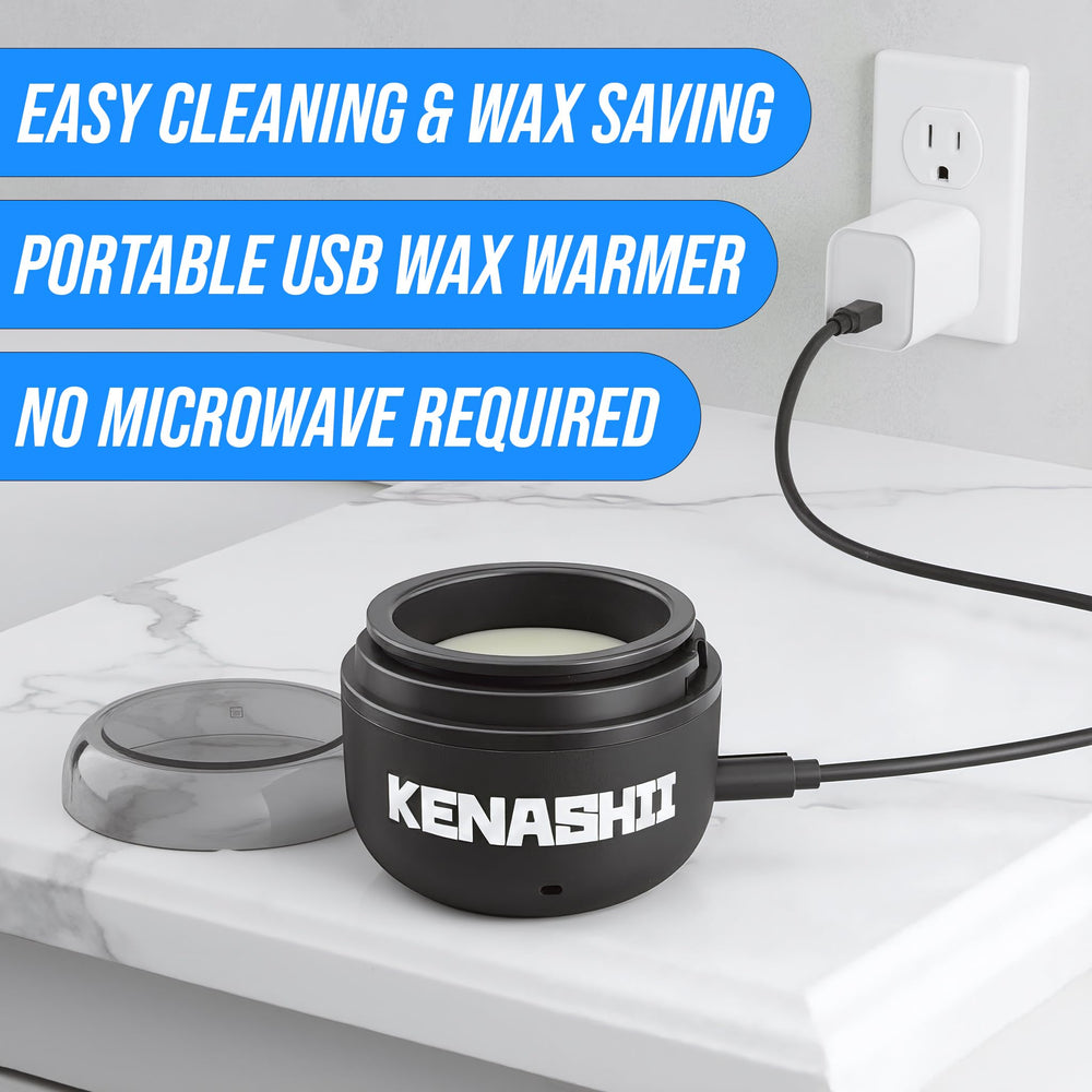 Kenashii sistema calentamiento ceras, sin microondas, cómodo en casa.