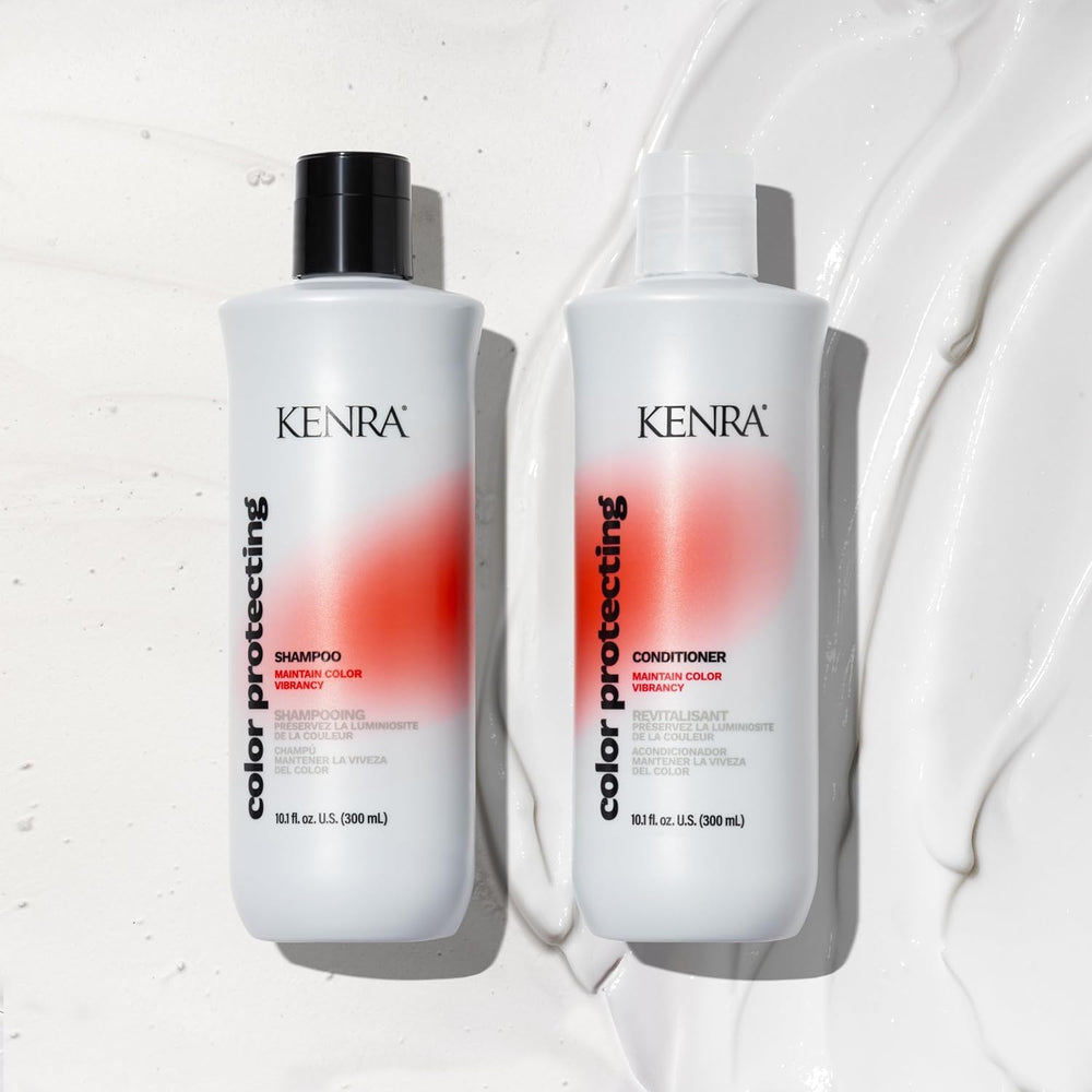Cabello mojado con Kenra, protección del color durante el lavado