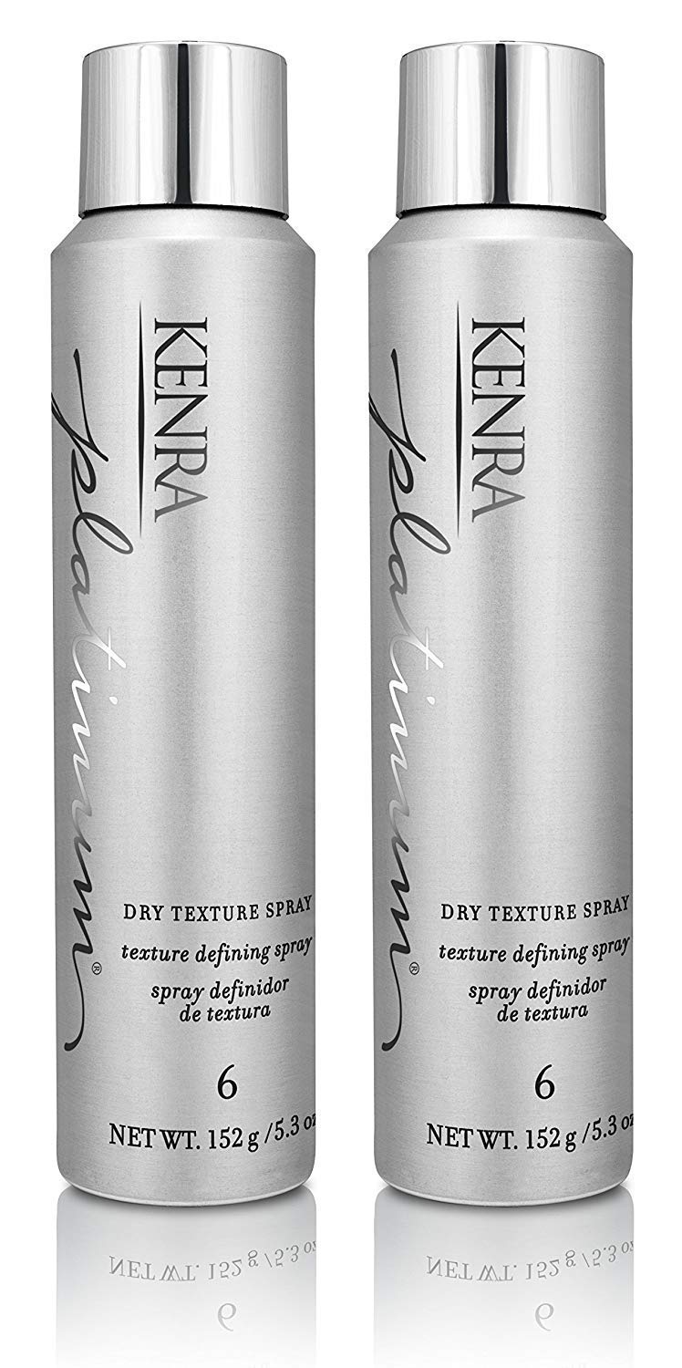 Kenra Platinum texturizante seco, botellas visibles para mejorar textura y volumen.