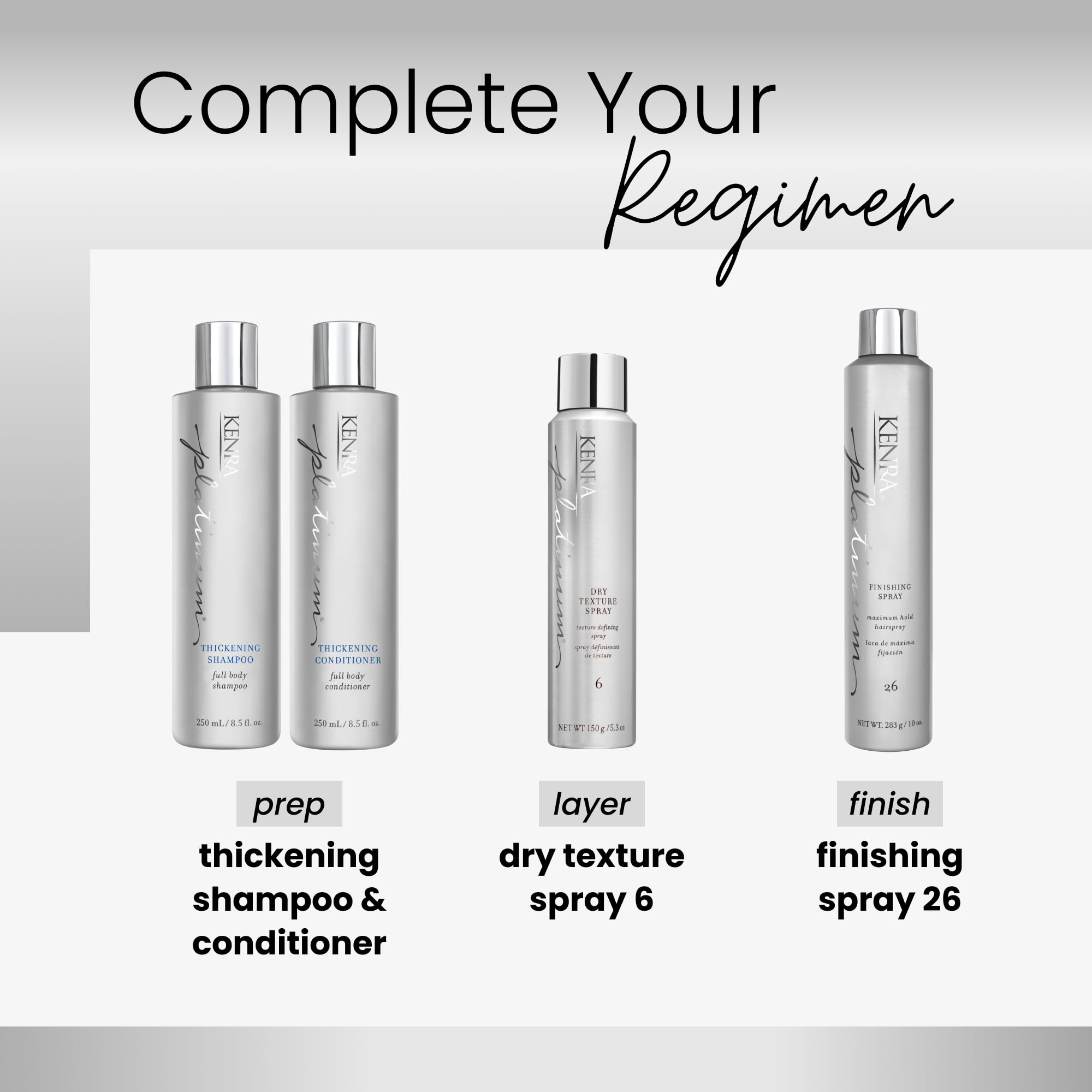 Kenra Platinum texturizante seco, apto para todo tipo de cabello y uso versátil.