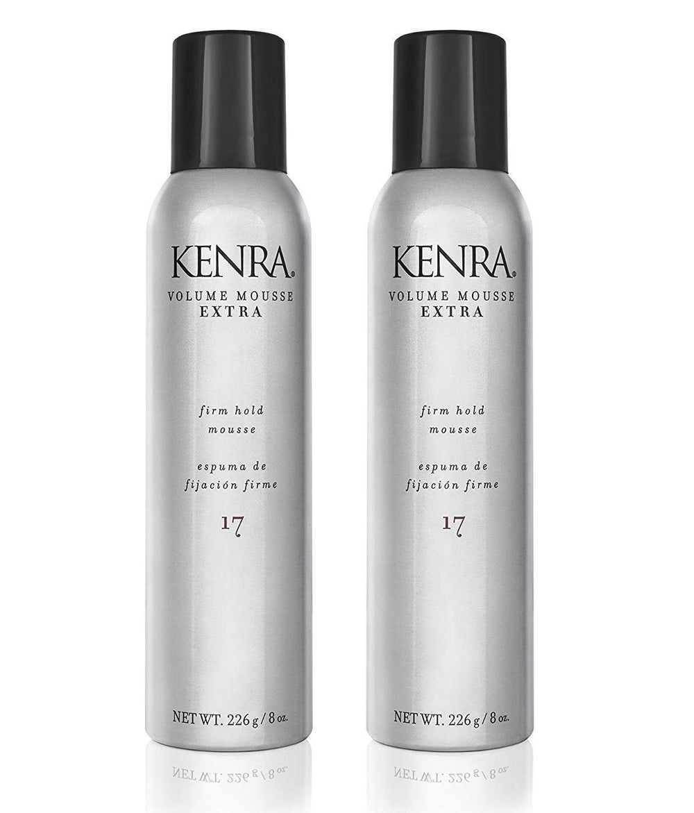 Kenra Volume Mousse Extra 17, botella de 8 oz para volumen y fijación.