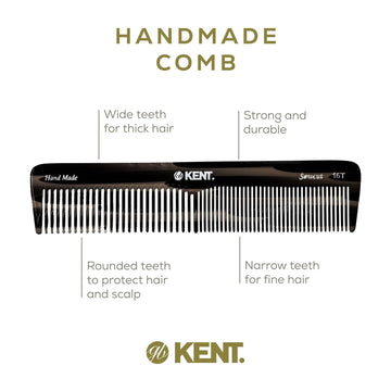 Kent 16T-16TG acetato de celulosa: material duradero y respetuoso con el cabello.