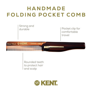 Kent 20T hand-polished saw-cut teeth for gentle detangling