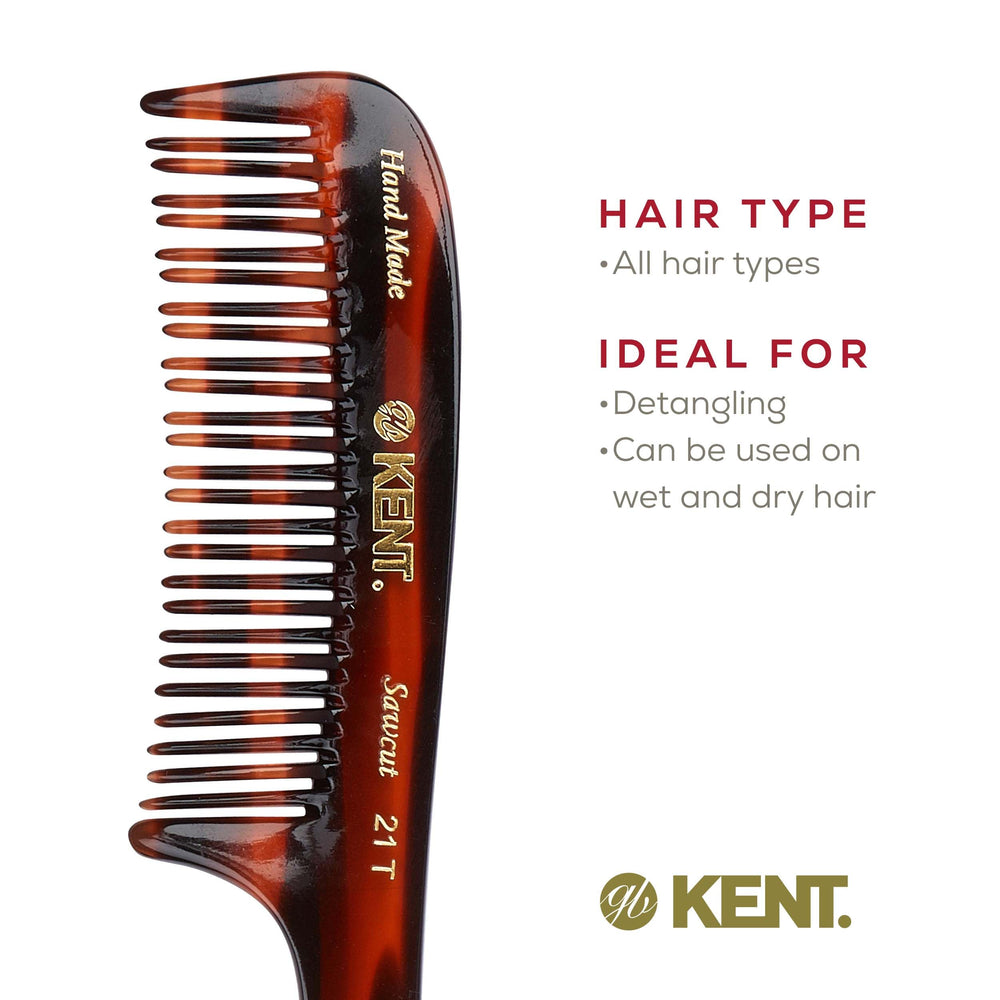 Kent 21T uso diario en cabello húmedo o seco para desenredar fácilmente.