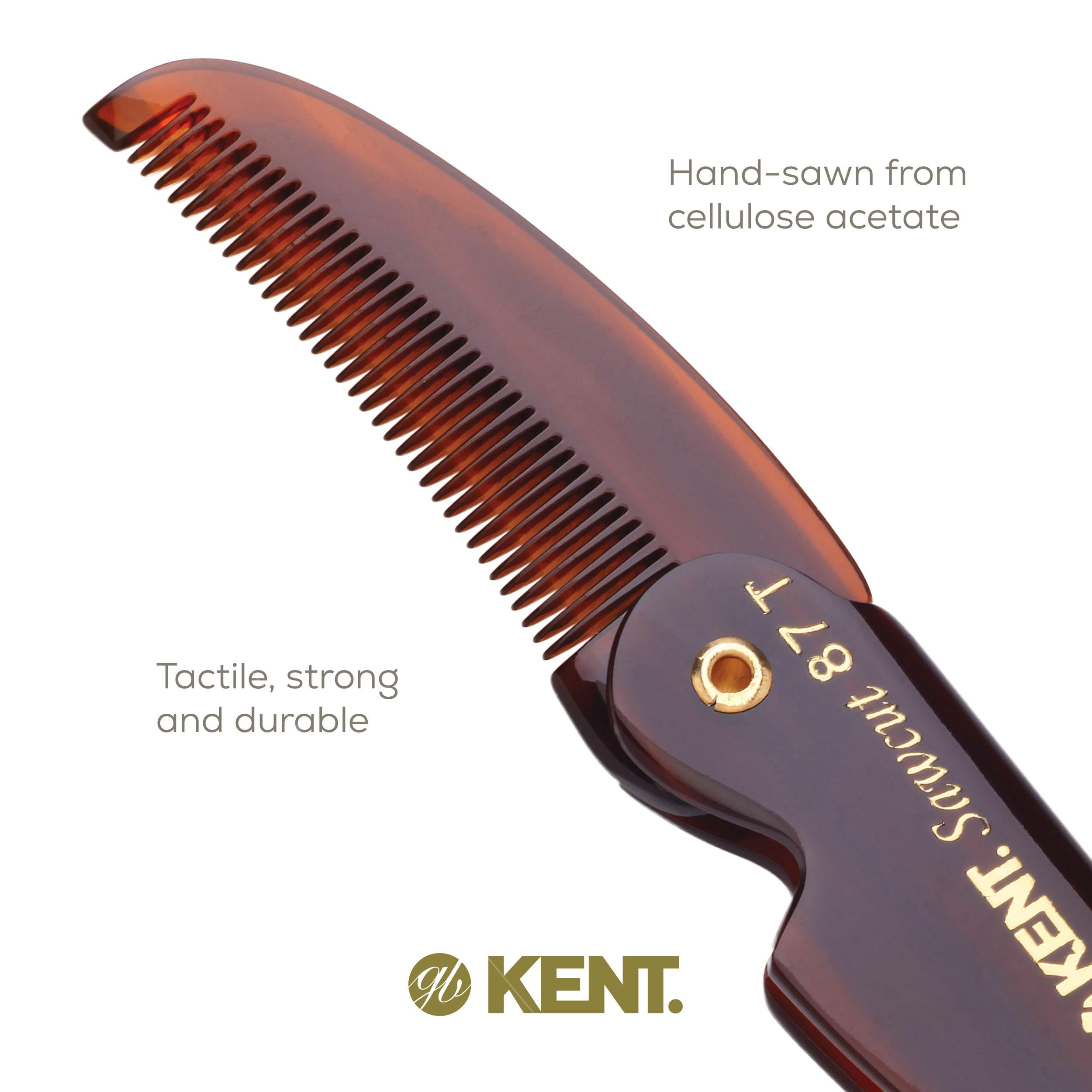 Kent 87T, peine con dientes finos para eliminar tirones y cuidar la piel.